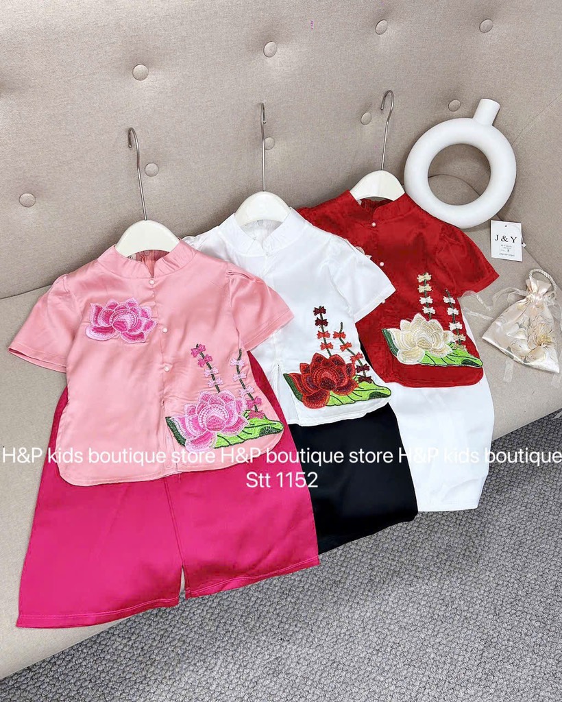 G332-Set áo quần bà ba hoa sen 20S1-10
