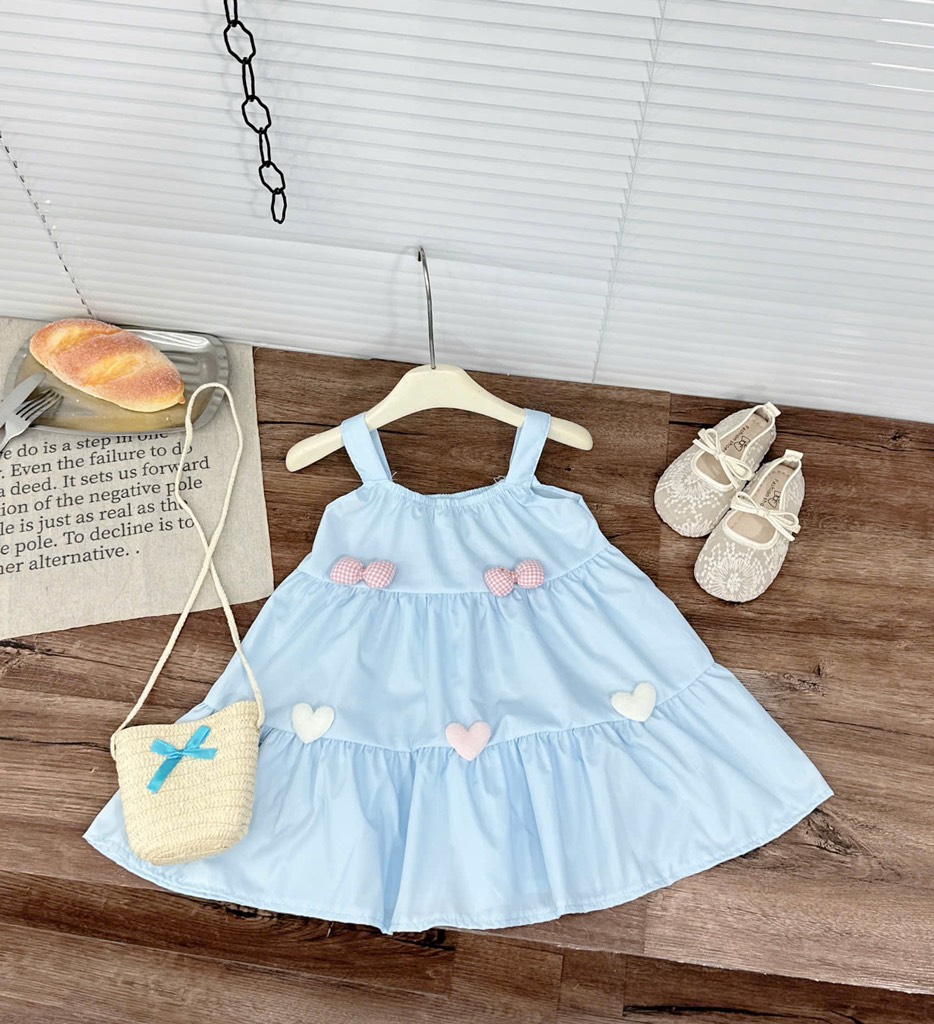 V403-Váy 2 dây xoè nơ nổi kèm túi (10.22kg)