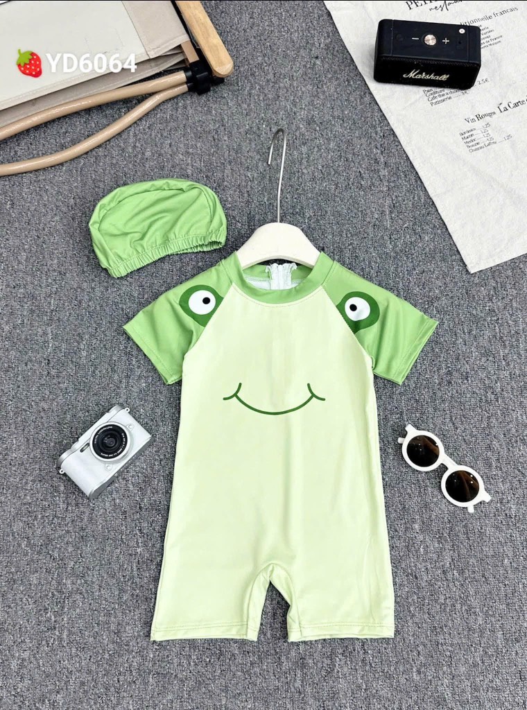DB010-Đồ bơi liền thân ếch xanh