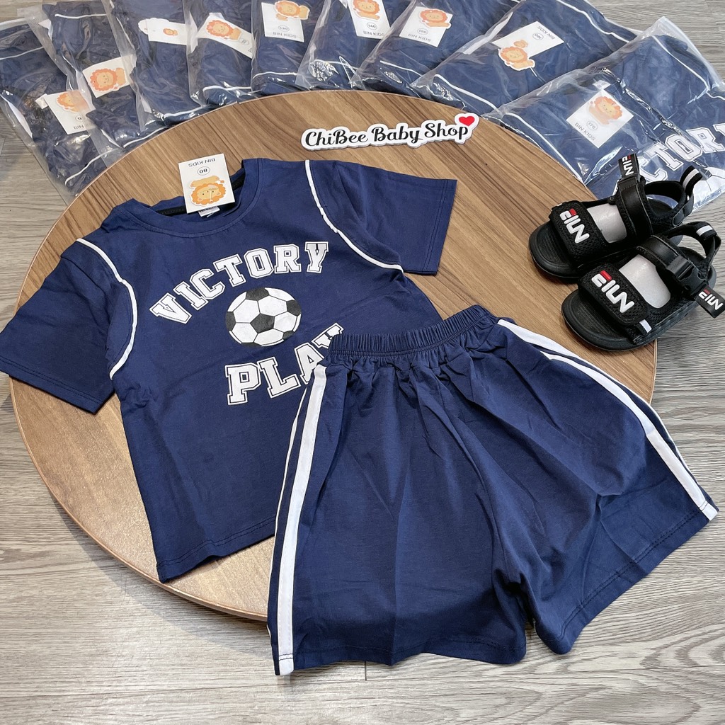 T754-Bộ cộc cotton chữ Play viền (11.30kg)