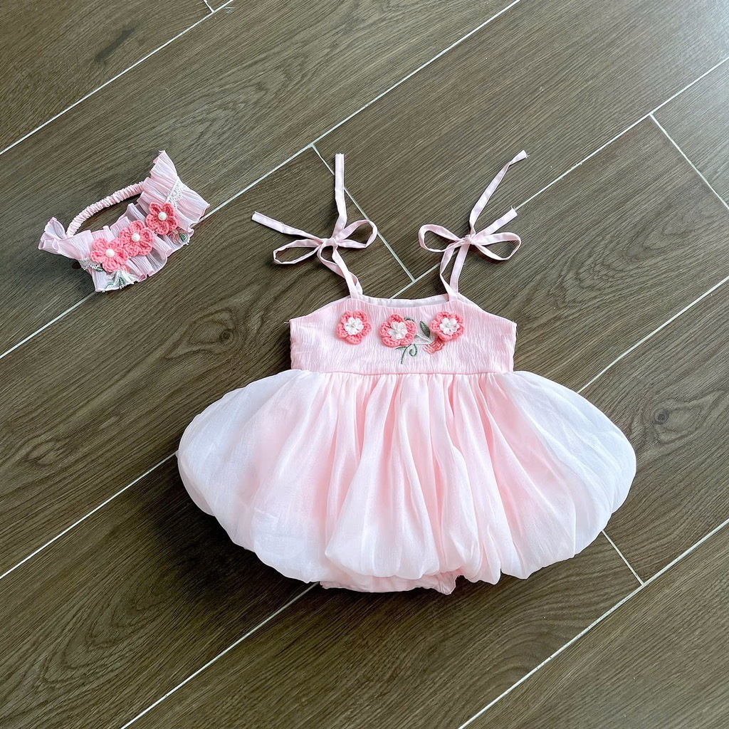 BD104-Body suit 2 dây váy bí hồng (03.12.993)