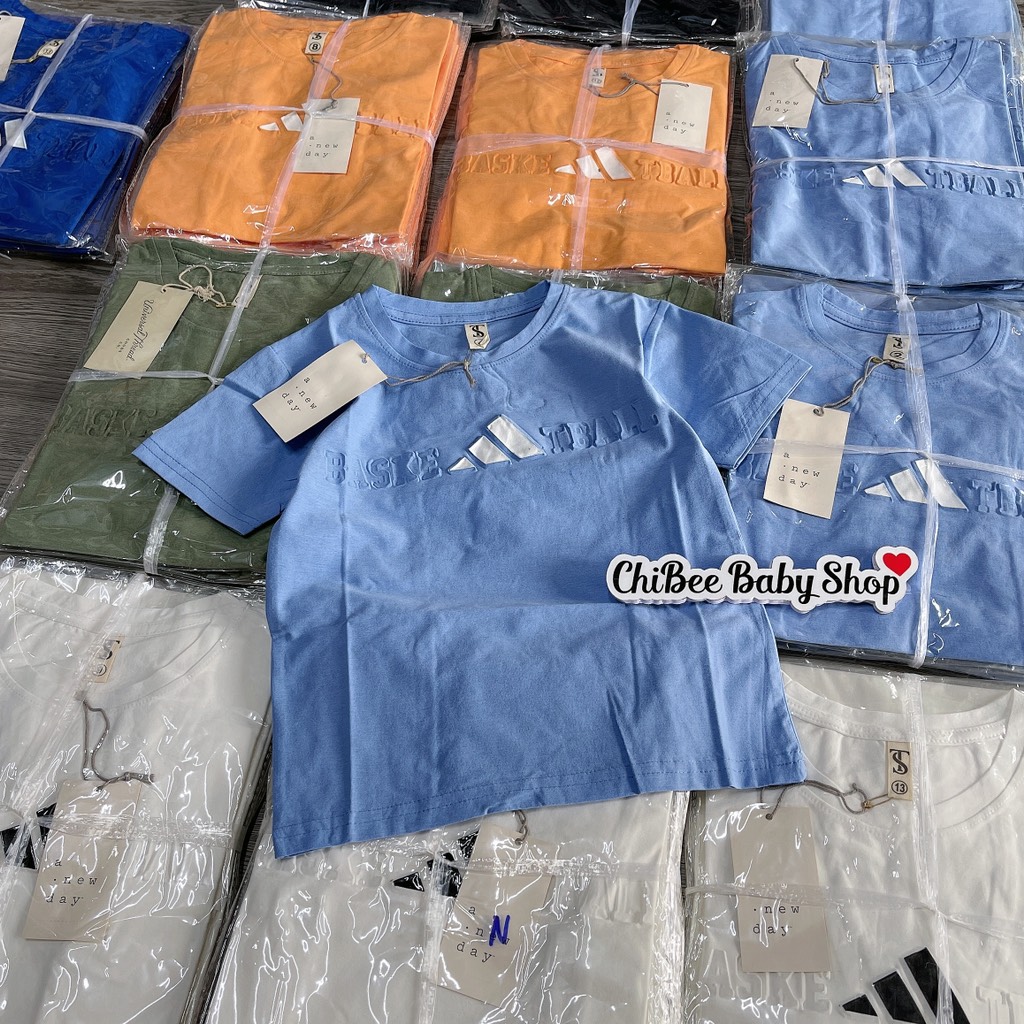 A437-Áo cộc cotton XK logo nổi (12.36kg)