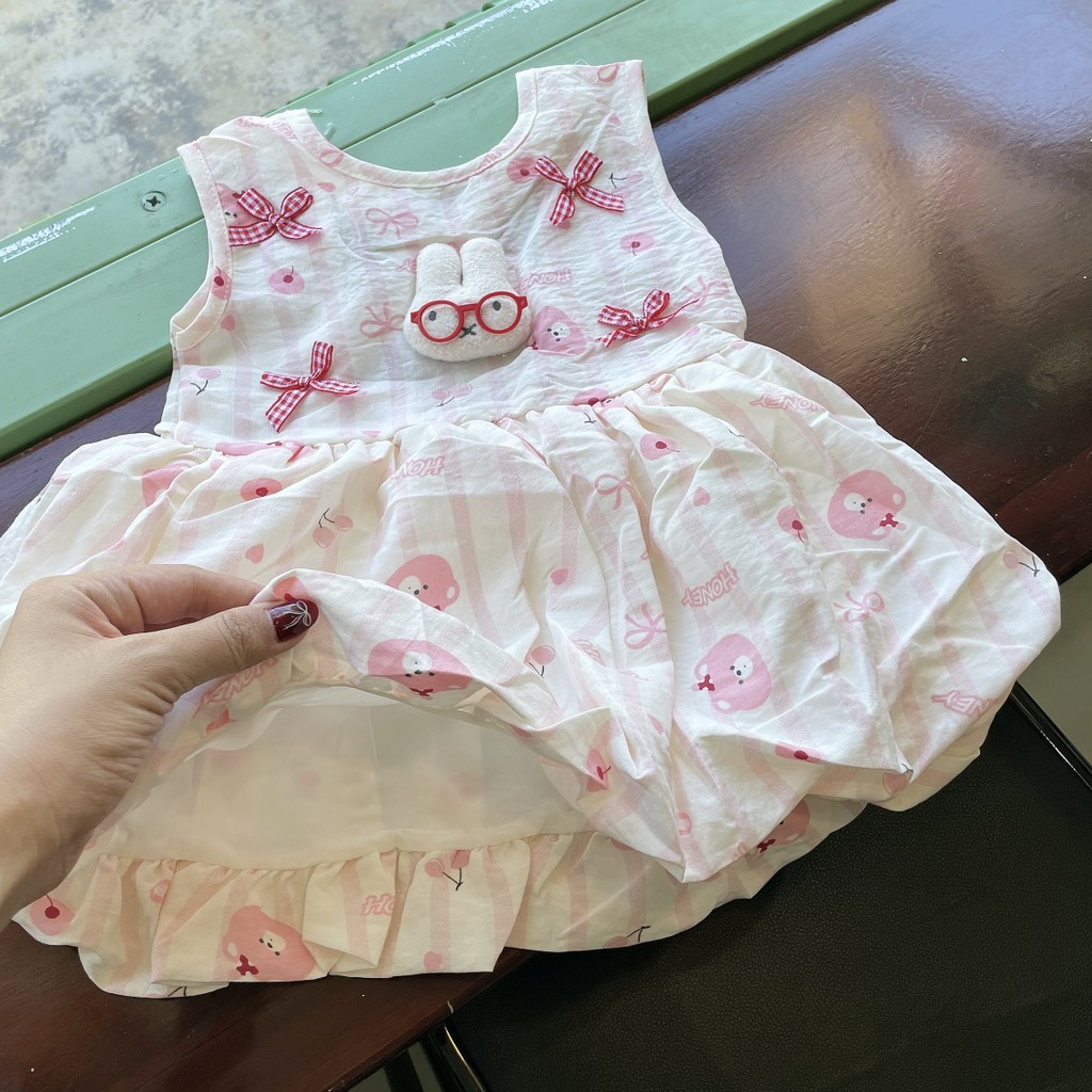 V422-Váy đũi bí logo thỏ SN (08.14kg)