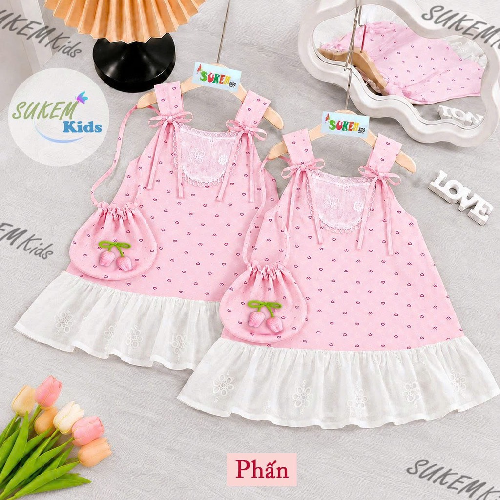 V449-Váy đũi tim phối ren kèm túi (21.37kg)