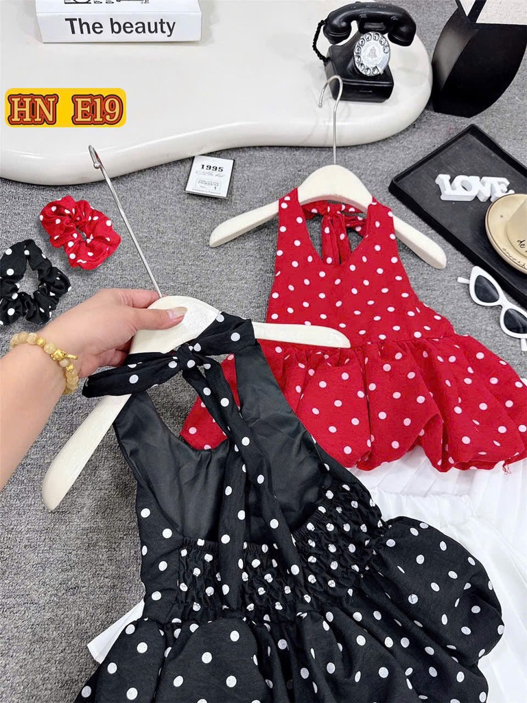 G529-Set bi đỏ cổ yếm cv trắng (10.35.289)