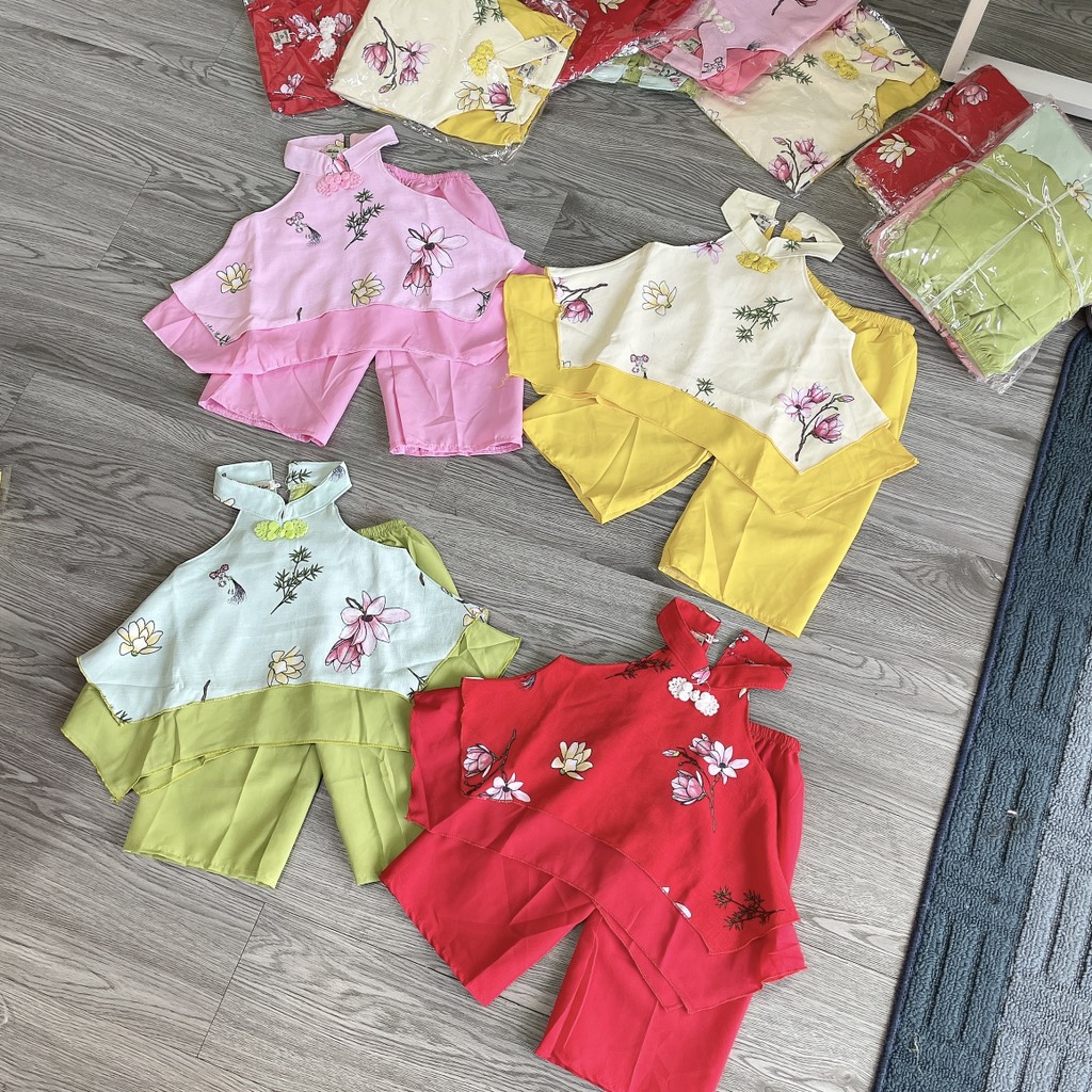 B469-Bộ cổ yếm q dài in hoa (10.20kg)