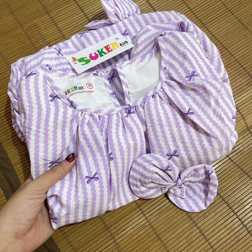 V448-Váy bí kẻ tím nơ (21.37kg)