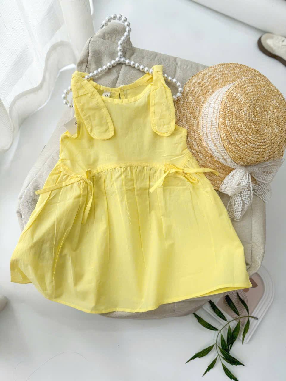 V398-Váy đũi thỏ nơ vàng (09.24kg)