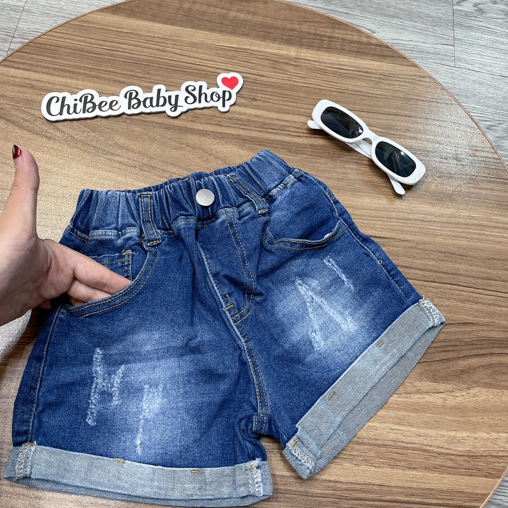 Q316-Quần đùi jean gái xanh rách (12.18kg)