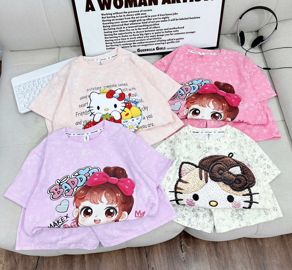 G809-Bộ cotton loang đùi bé gái (15.35kg)