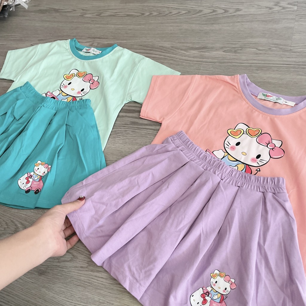 G552-Bộ cotton Kitty chân váy (09.28.5666)