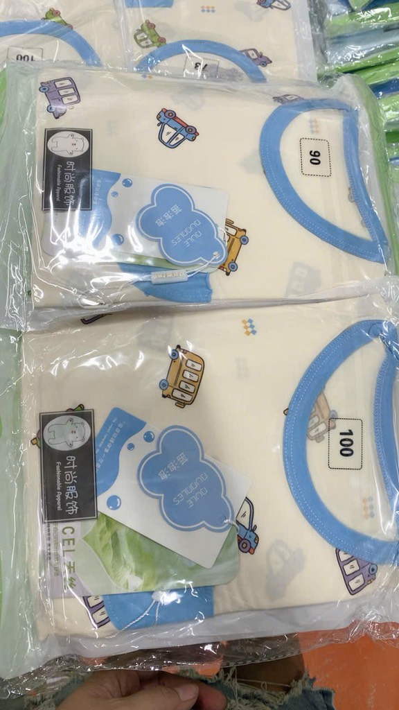 B403-Bộ dài cotton lụa gấu BULE (06.15.153)