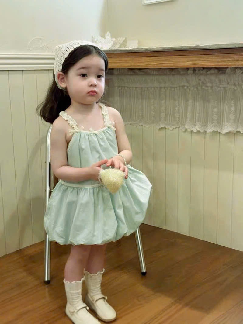 V413-Váy 2 dây nơ bản to dáng bí (08.22kg)