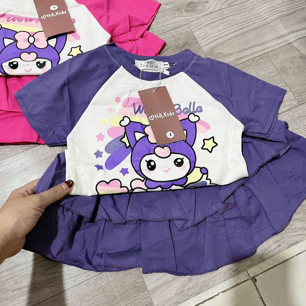 G884-Bộ cotton chân váy Kuromi (10.18kg)