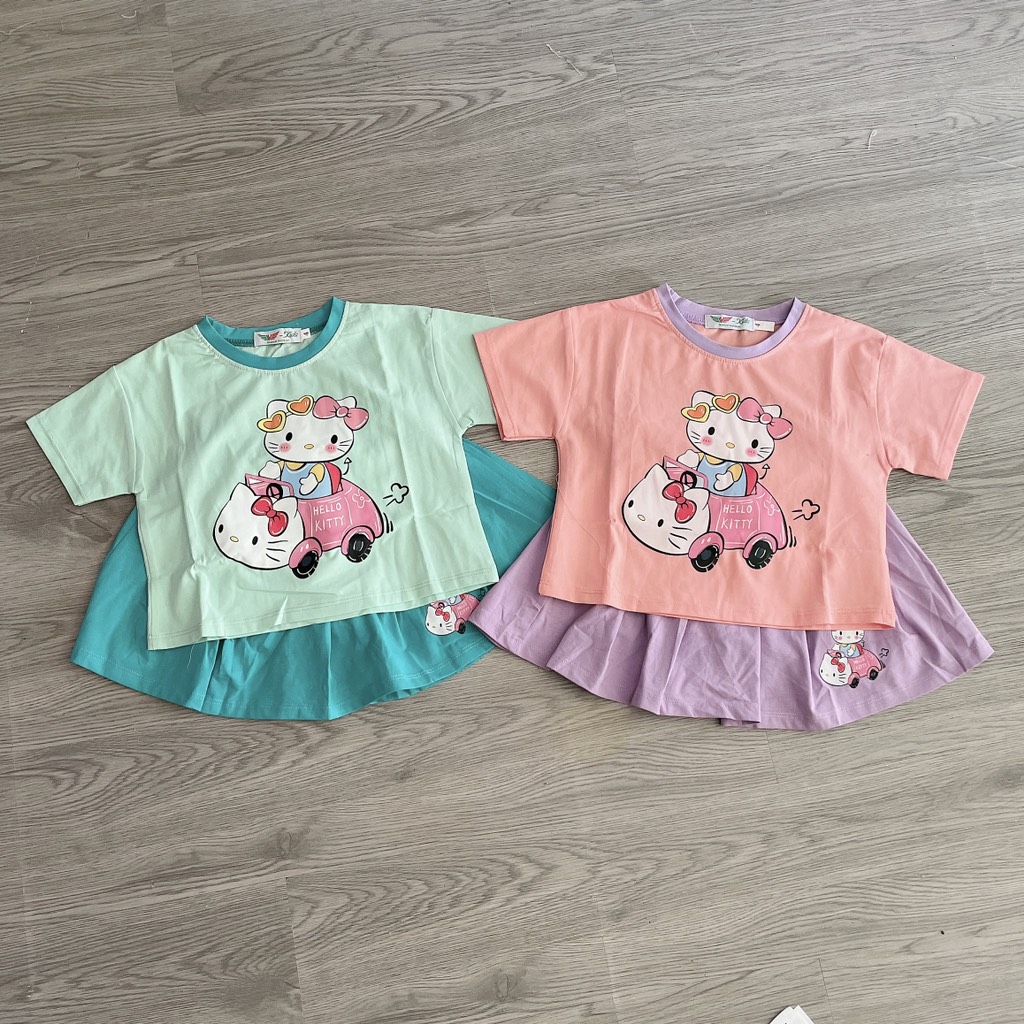 G552-Bộ cotton Kitty chân váy (09.28.5666)