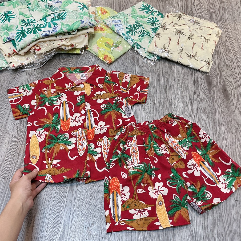 B525-Bộ cây dừa đi biển bé trai (08.15kg)