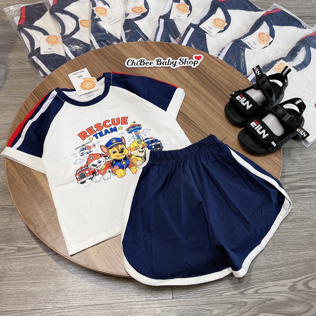 T756-Bộ cộc cotton phối chó cứu hộ (11.30kg)