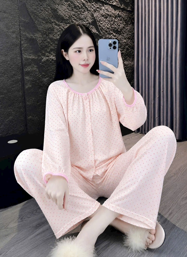 N065-Pijama 40-60kg Dài Dài Đũi Mây