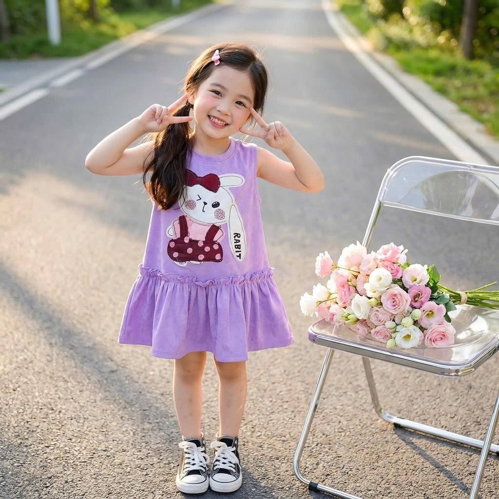 V391-Váy cotton SN thỏ loang (15.32kg)