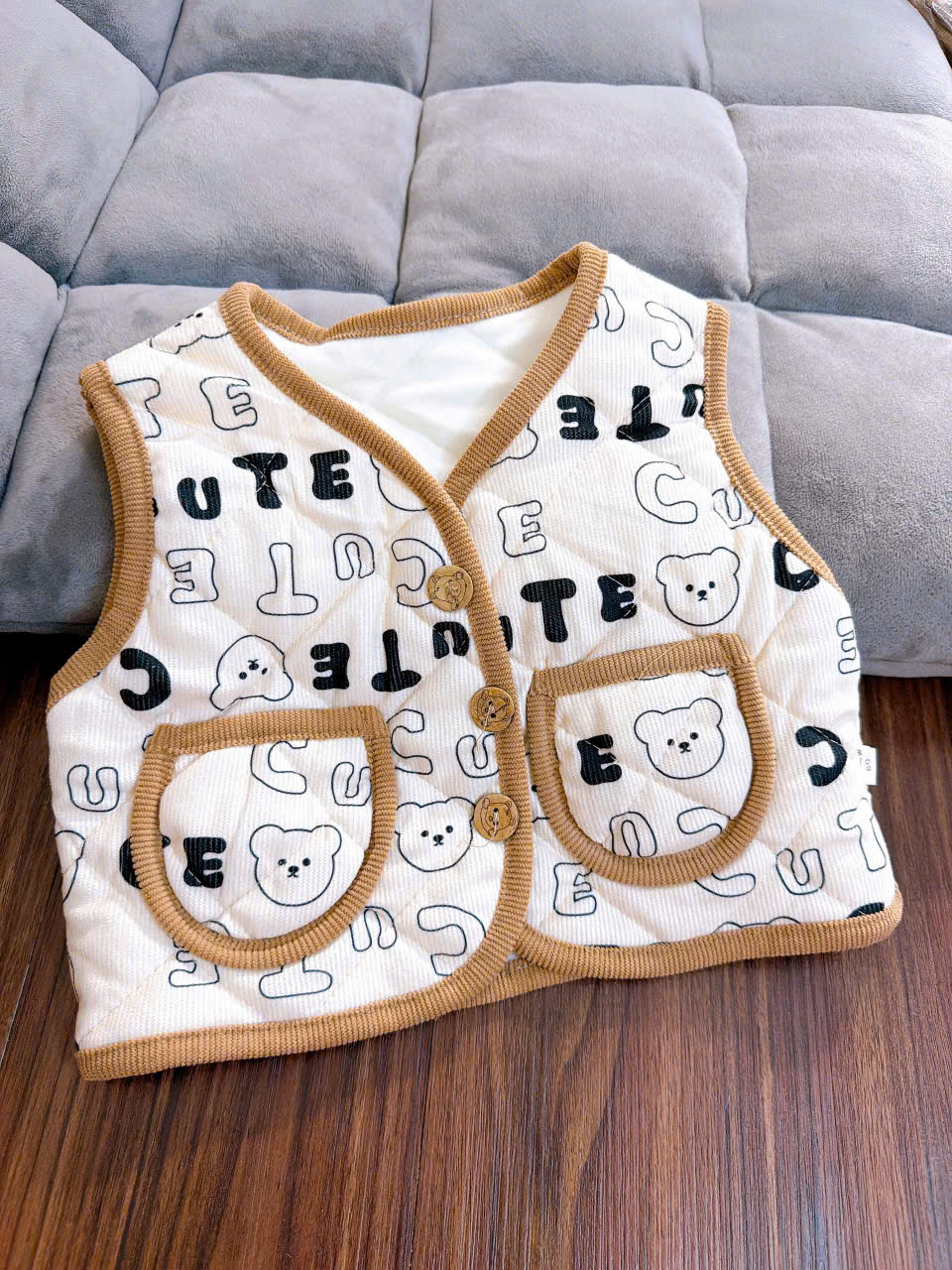 K120-Áo gile nhung tăm lót nỉ (06.18kg)