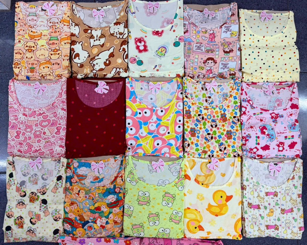 N073-Pijama Đùi Tole Lanh Thái (45-65kg)