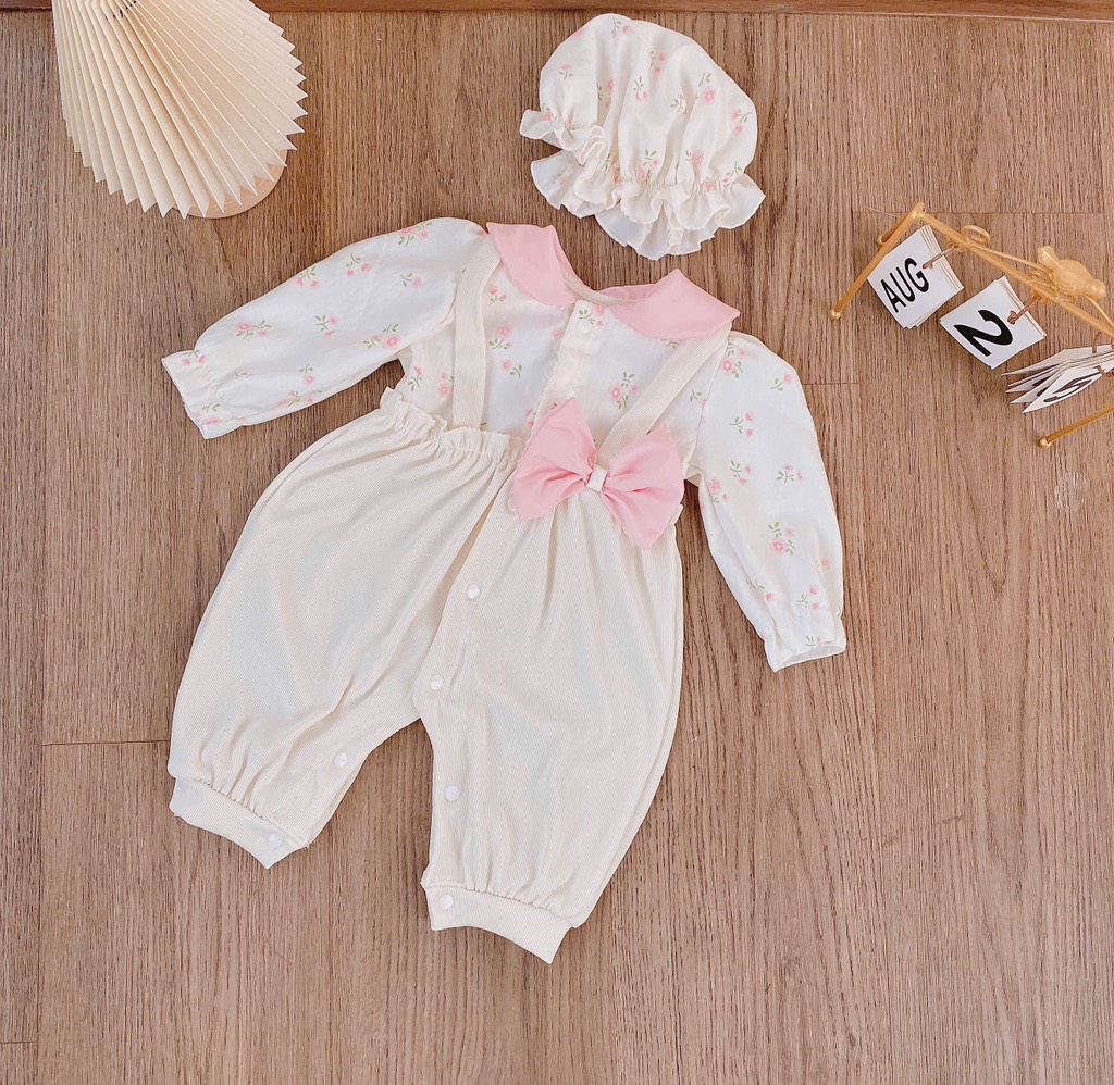 BD145-Body dài hoa nhí hồng kèm mũ (03.10kg)