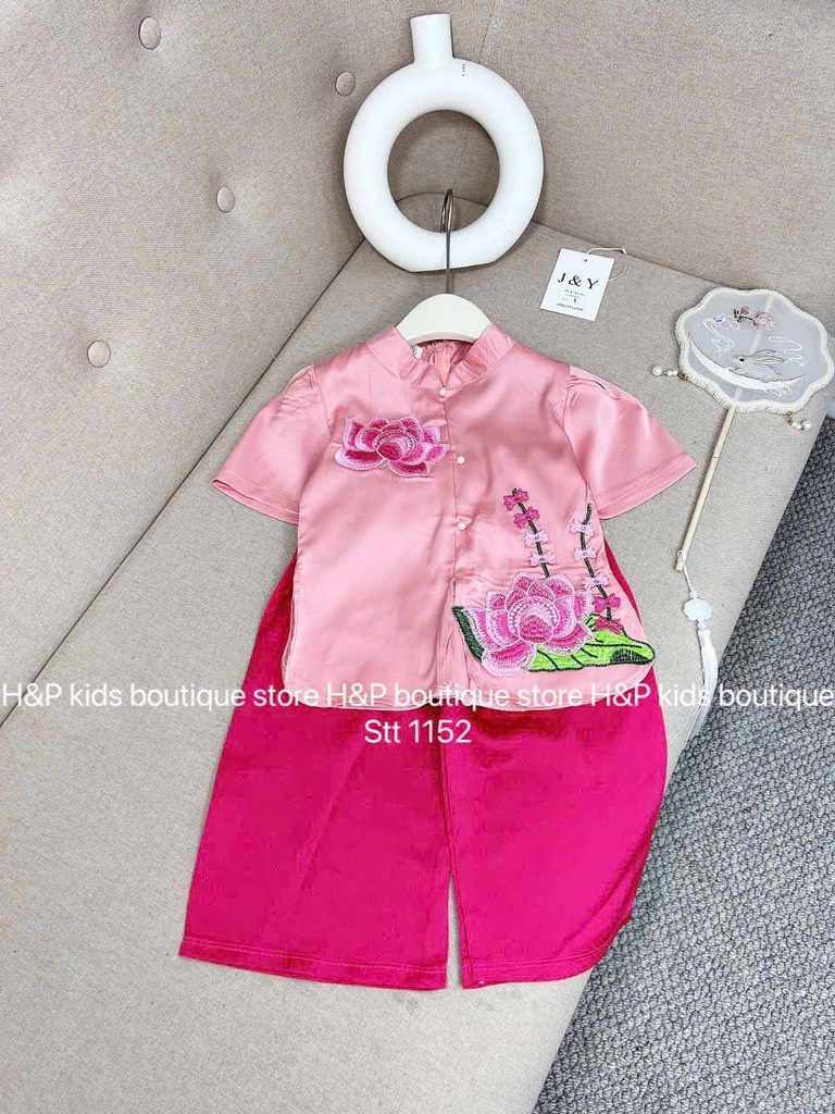 G332-Set áo quần bà ba hoa sen 20S1-10