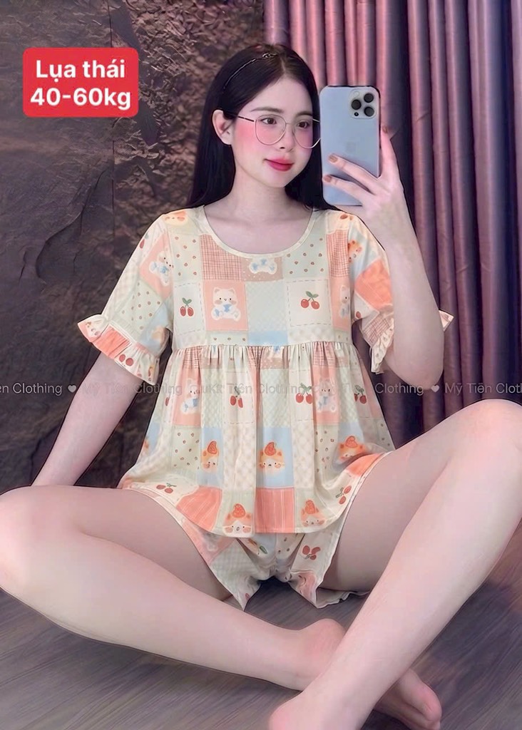 N051-Pijama 40-60kg Đùi Lụa Thái