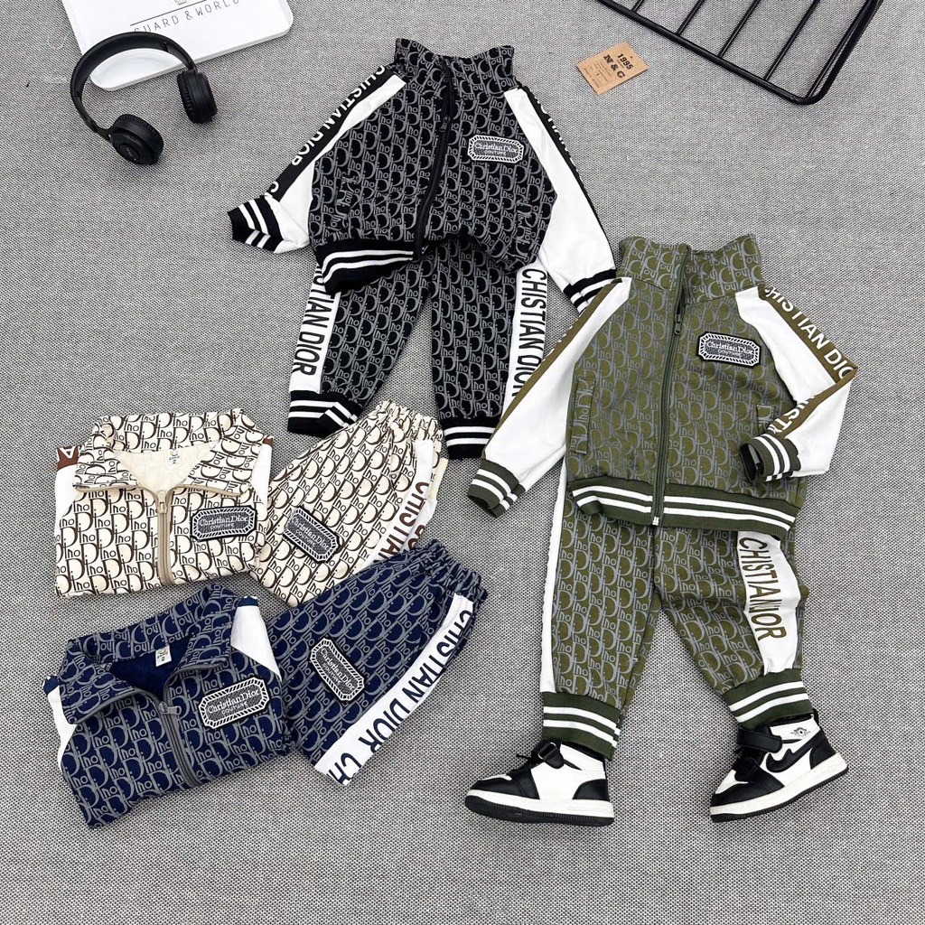 T220-Set bộ áo khoác quần dài da cá dior