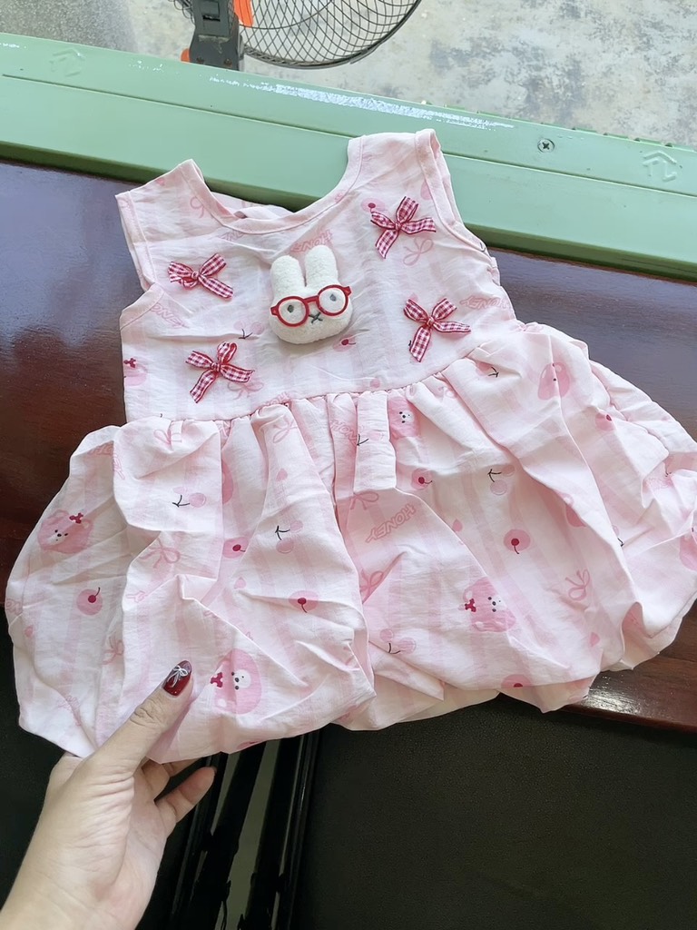 V422-Váy đũi bí logo thỏ SN (08.14kg)