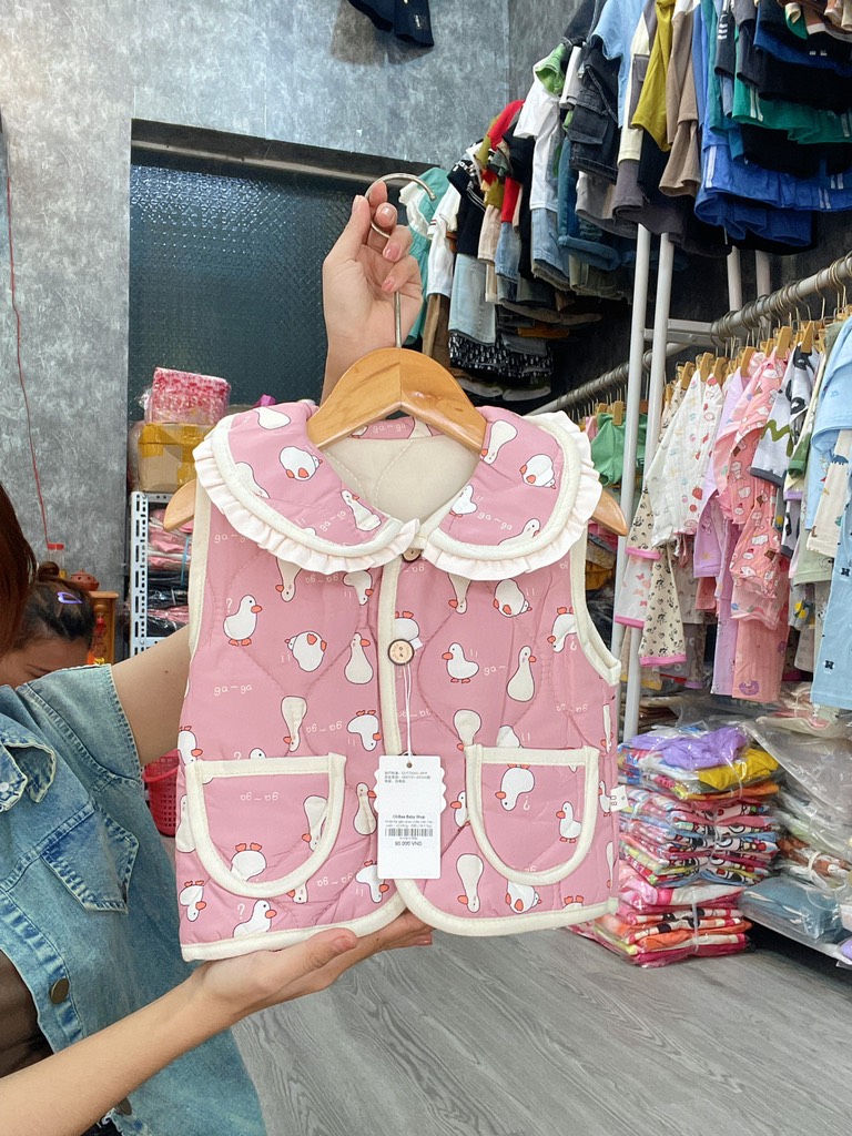 K048-Áo gile phao chần viền hàn quốc