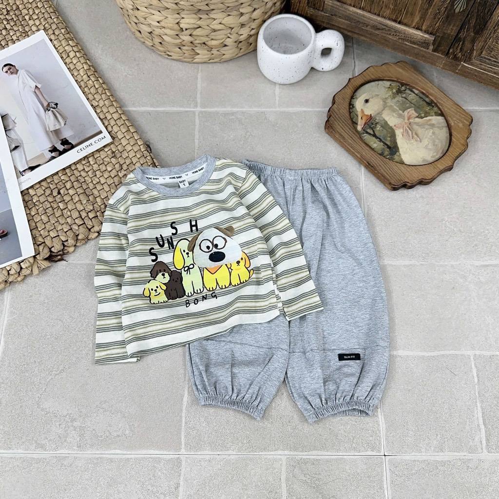 T769-Bộ dài giấy kẻ quần cotton bom (10.26kg)