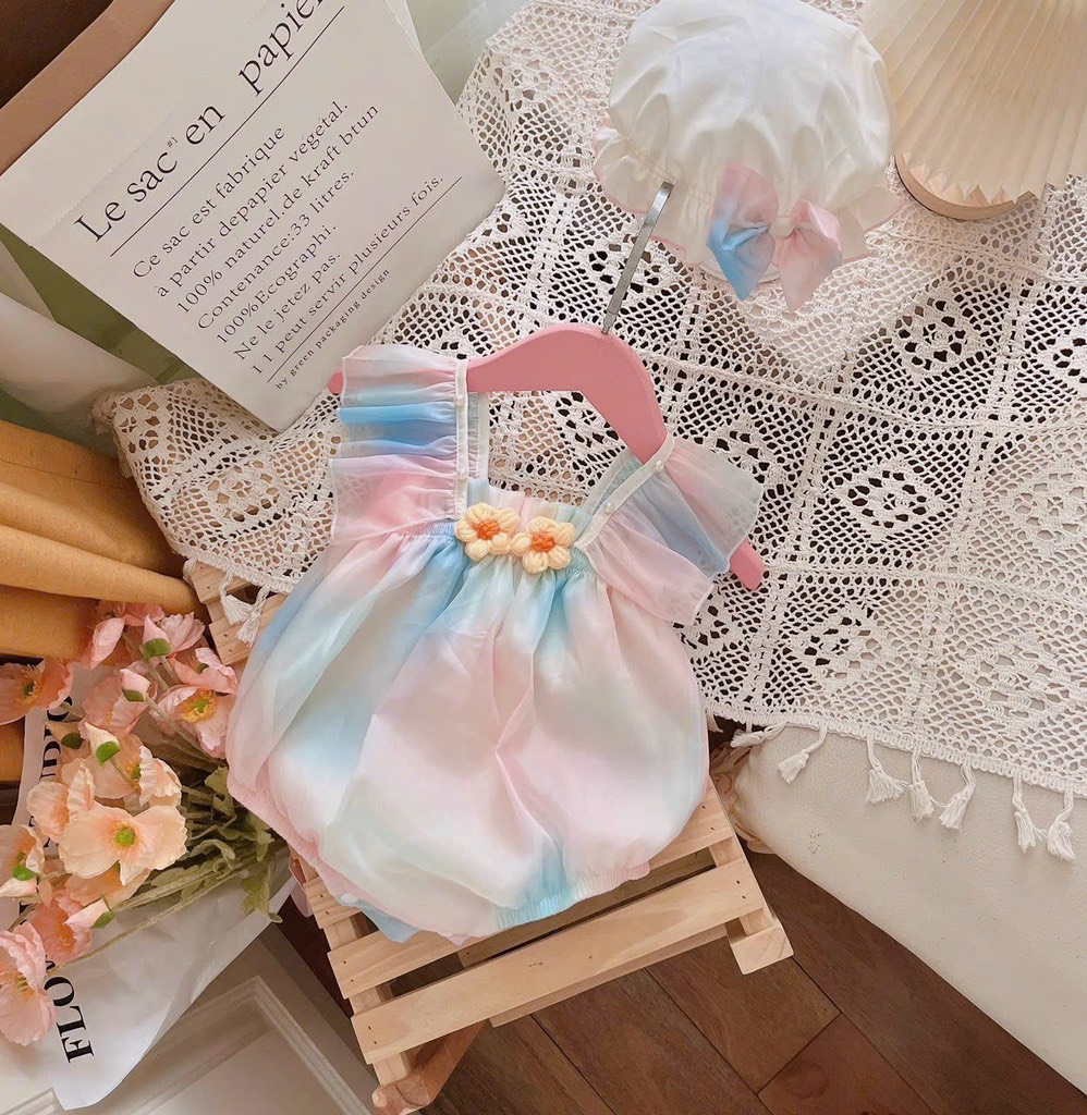 BD033-Body suit thiết kế bé gái