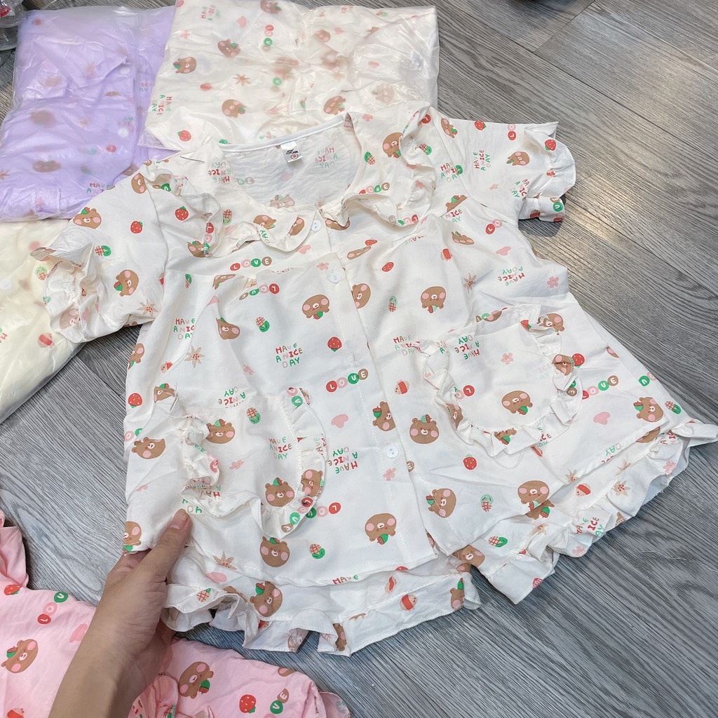 B521-Bộ pijama gấu đũi hàn Đại (20.32kg)
