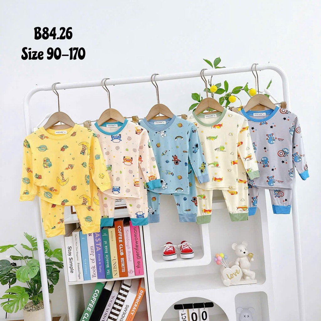 B593-Bộ dài thun lạnh rơi bé trai (08.15kg)
