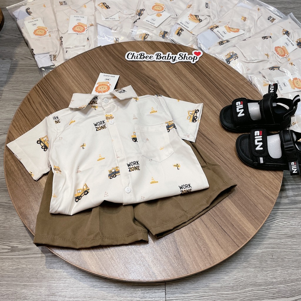 T765-Bộ sơ mi xe múc quần nâu (11.30kg)