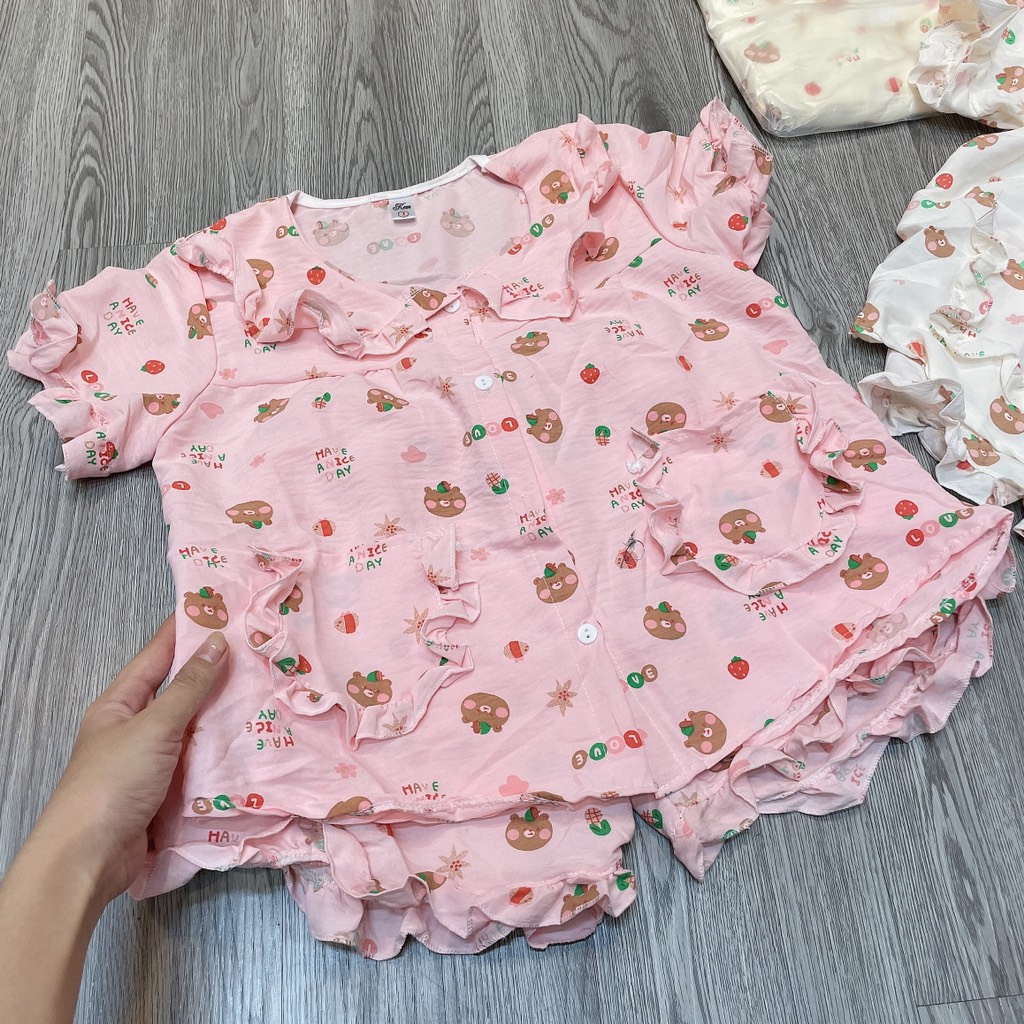B521-Bộ pijama gấu đũi hàn Đại (20.32kg)