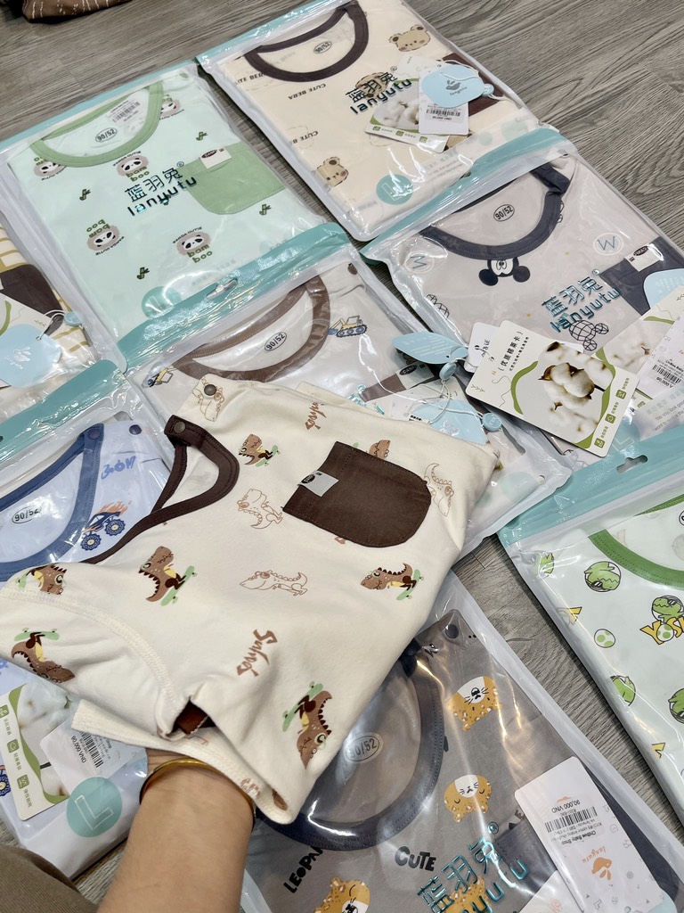 B202-Bộ cotton kháng khuẩn cúc vai lanyutu