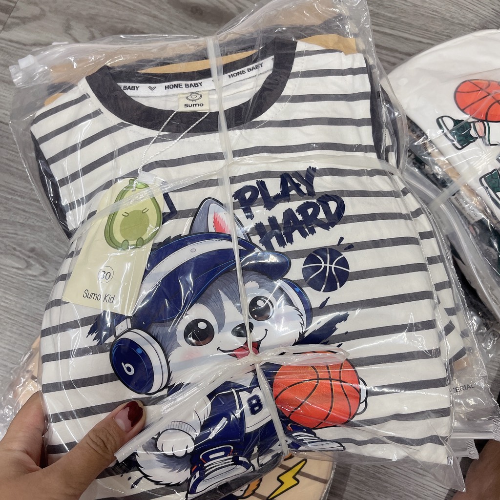 T788-Bộ cotton dài kẻ phối SM (08.22kg)