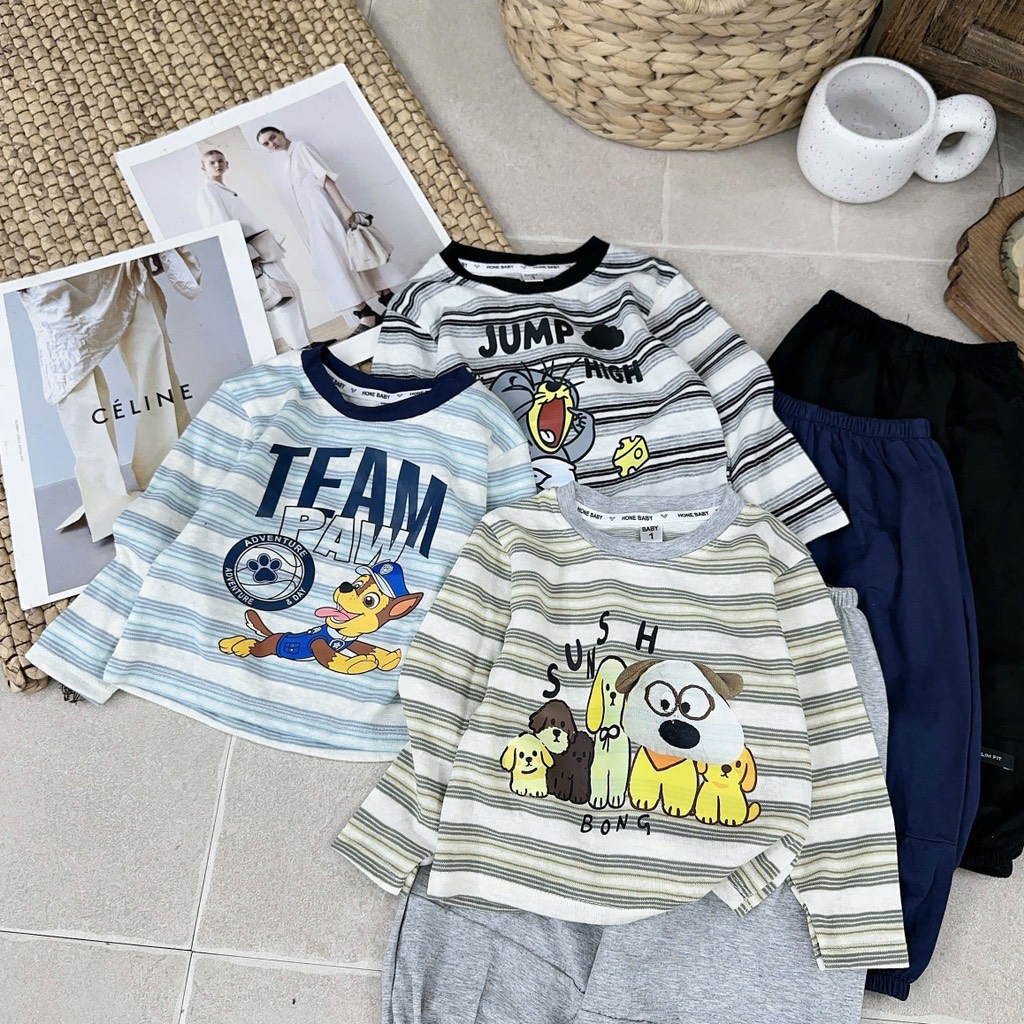 T769-Bộ dài giấy kẻ quần cotton bom (10.26kg)