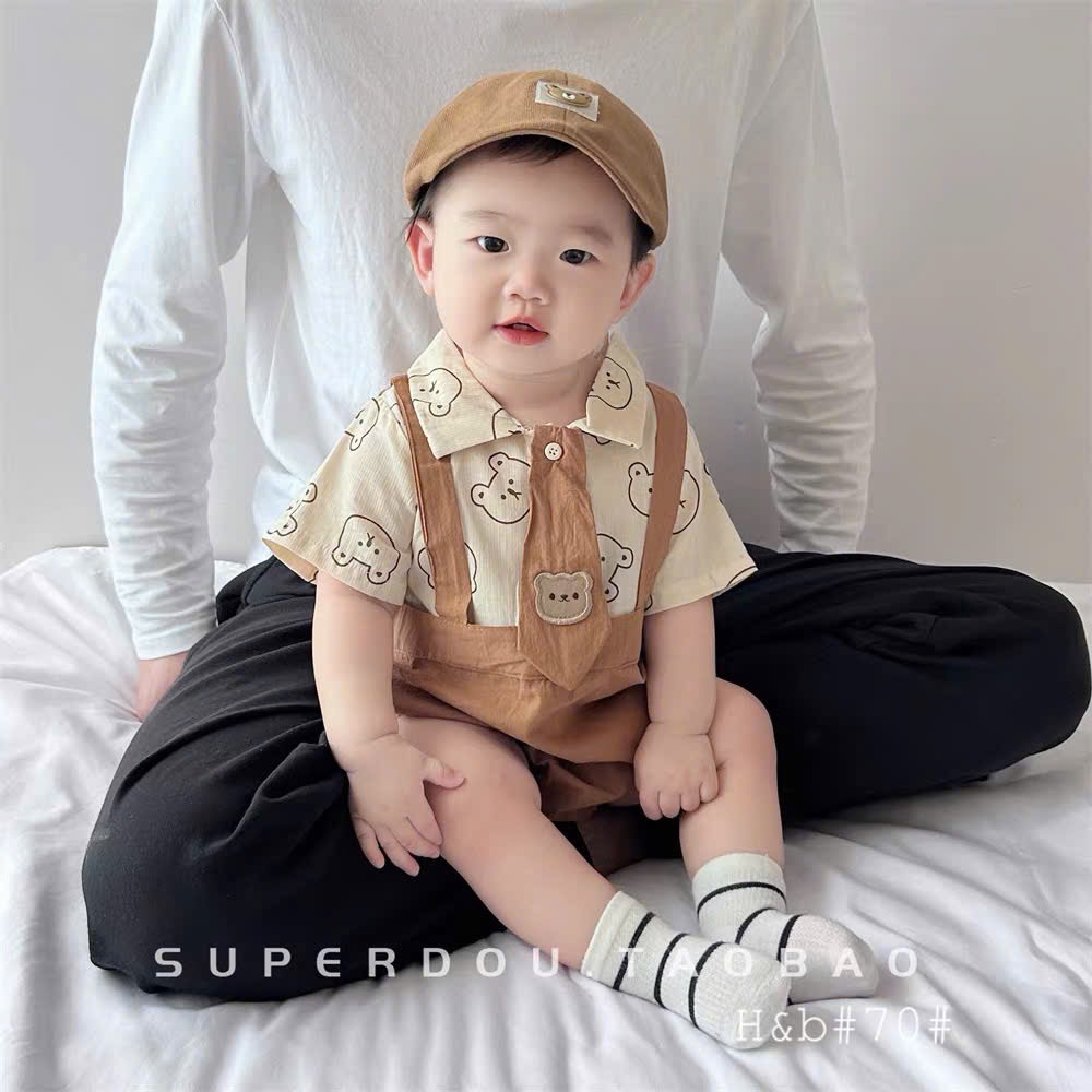 BD079-Body suit cà vạt nâu (04.11.059)