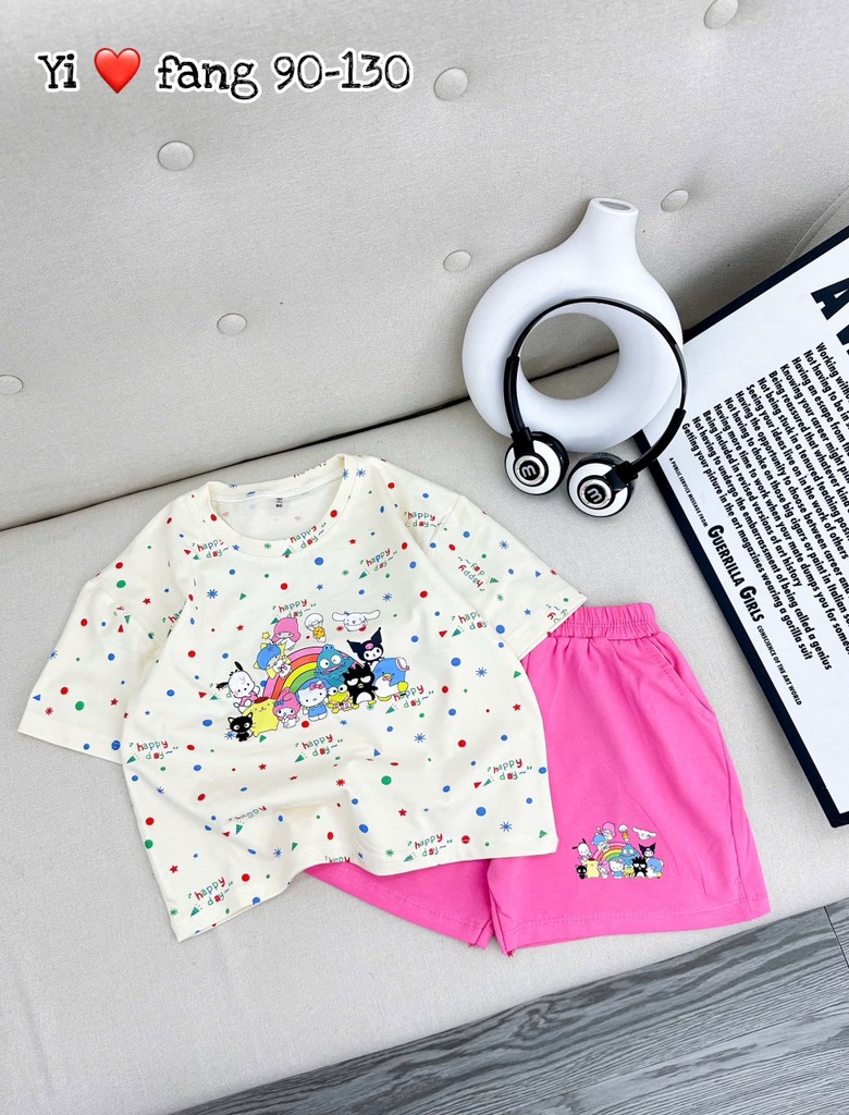 G509-Bộ cotton Baby chấm bi màu (14.22.240)