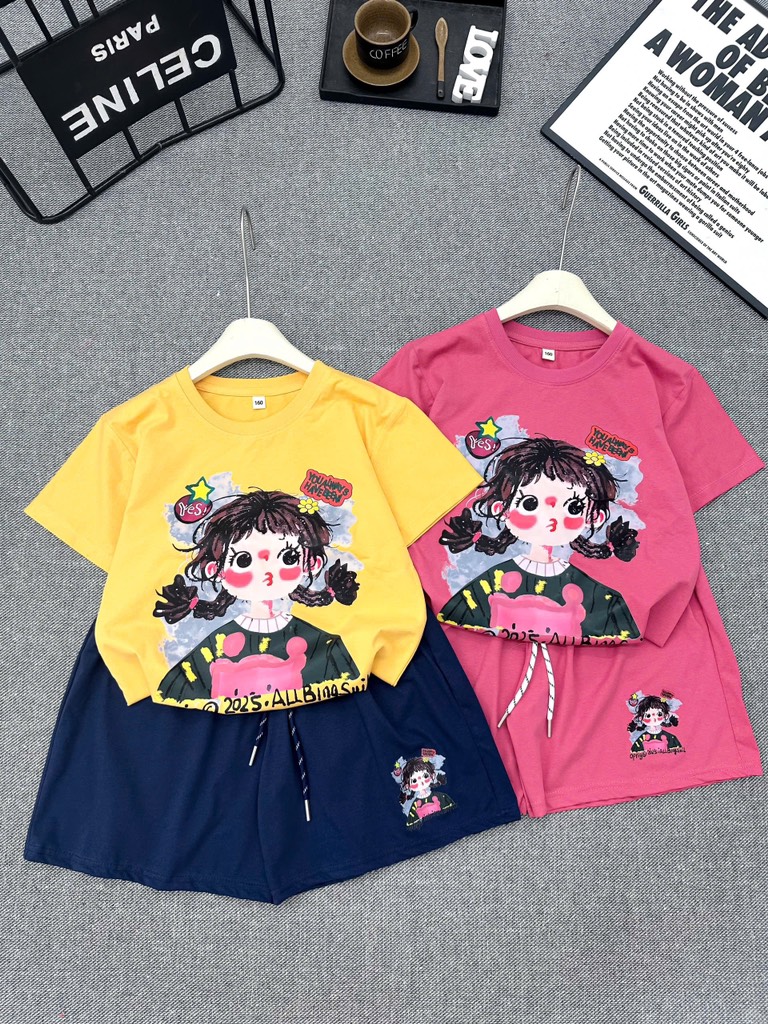G476-Bộ cotton cô gái vàng CỒ xịn (28.42.190)