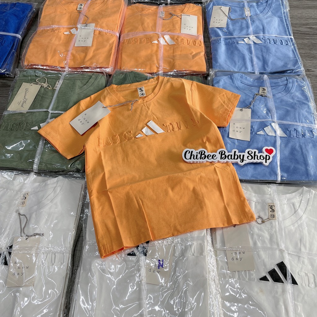 A437-Áo cộc cotton XK logo nổi (12.36kg)
