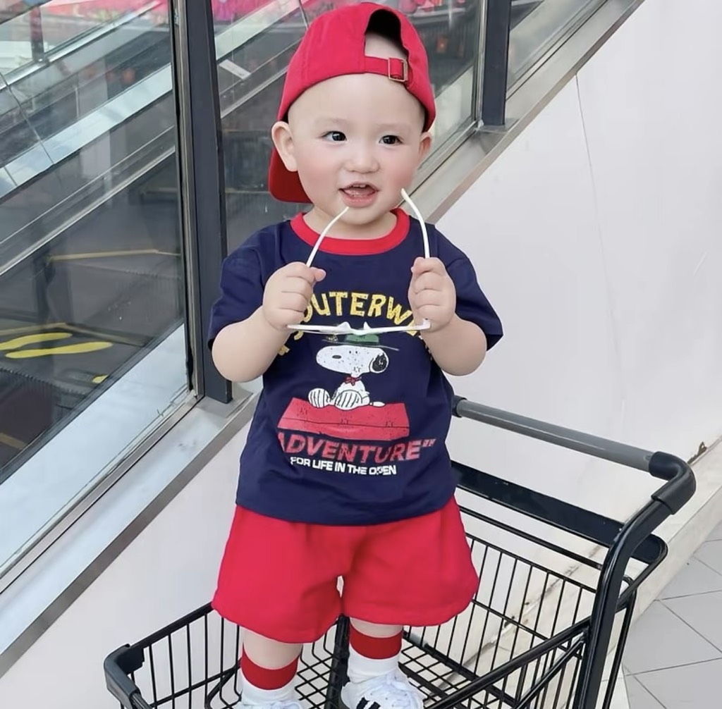 T747-Bộ cộc cotton Snoopy viền (09.20kg)