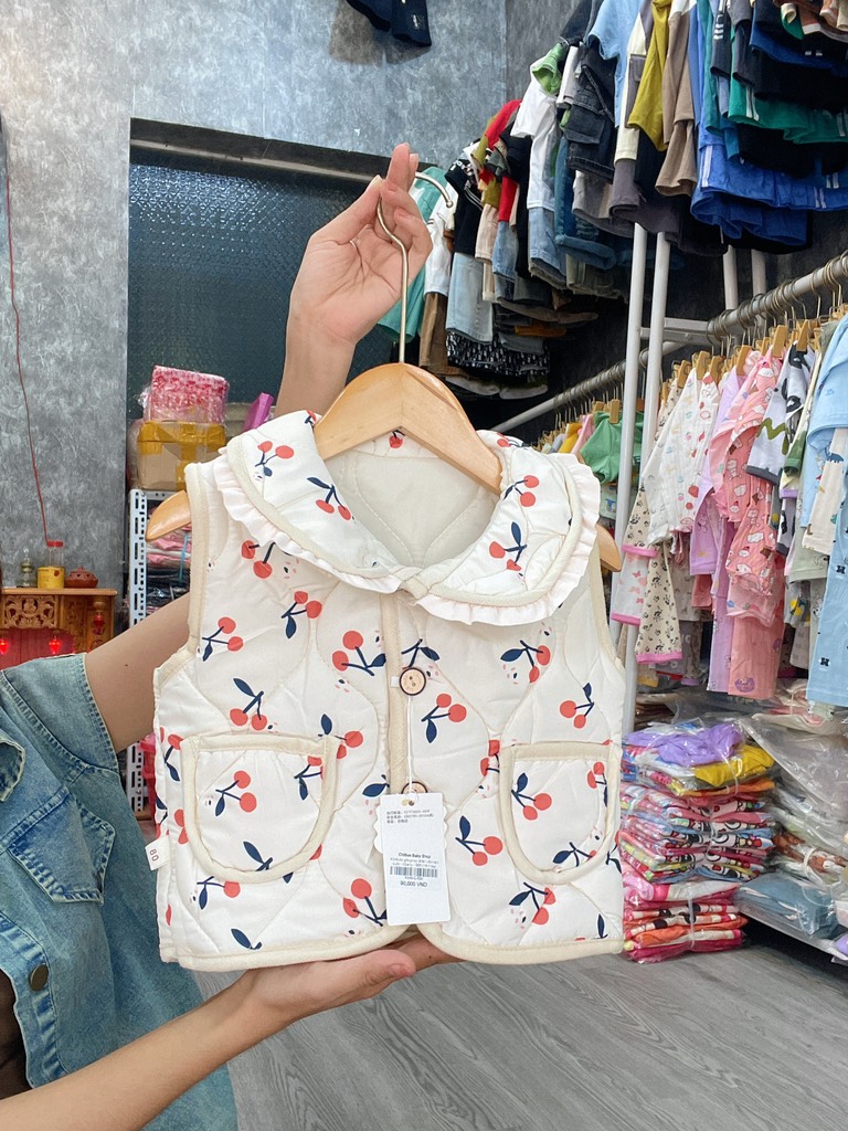 K048-Áo gile phao chần viền hàn quốc