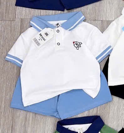 T441-Bộ cotton cổ bẻ tên lửa (08.18.250)