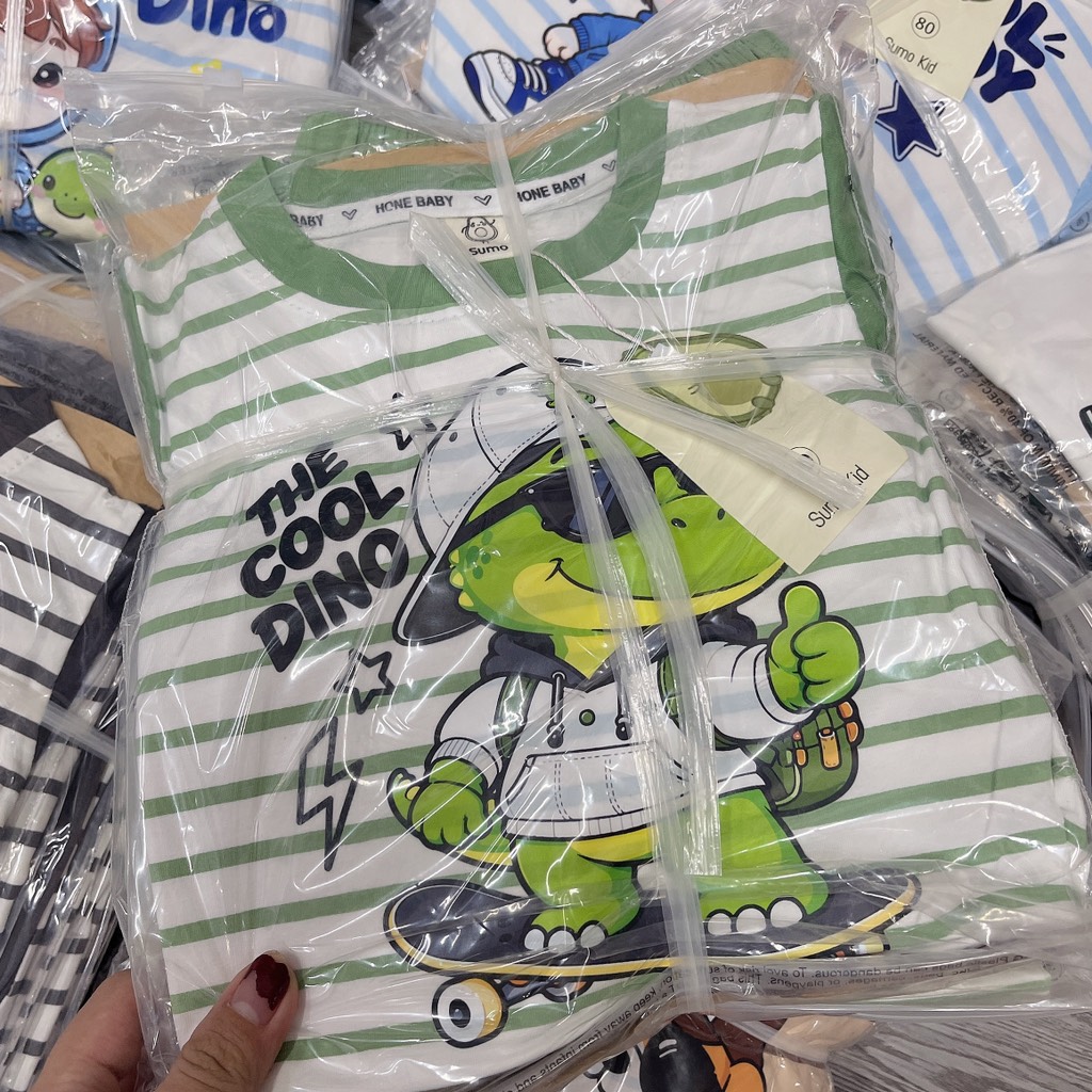 T788-Bộ cotton dài kẻ phối SM (08.22kg)