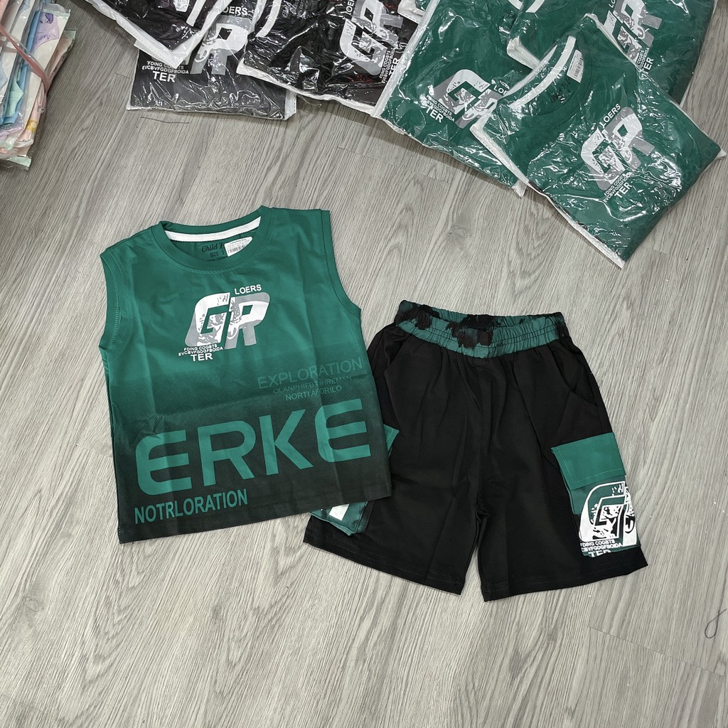T370-Bộ cotton sn chữ ERKE (11.24.160)