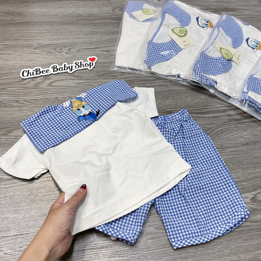 G899-Bộ cộc cotton Vịt caro thuỷ thủ (08.20kg)